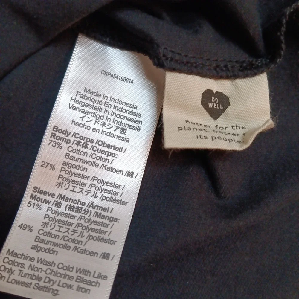 Madewell Women's Blouse Sz XXS  Black‎ Sheer Puff Short Sleeves